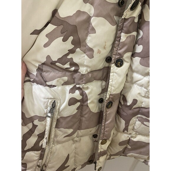 MONCLER BEAUMONT VERMONT WOOL CAMOUFLAGE DOWN JACKET OFF WHITE GREY Used - Picture 2 of 16